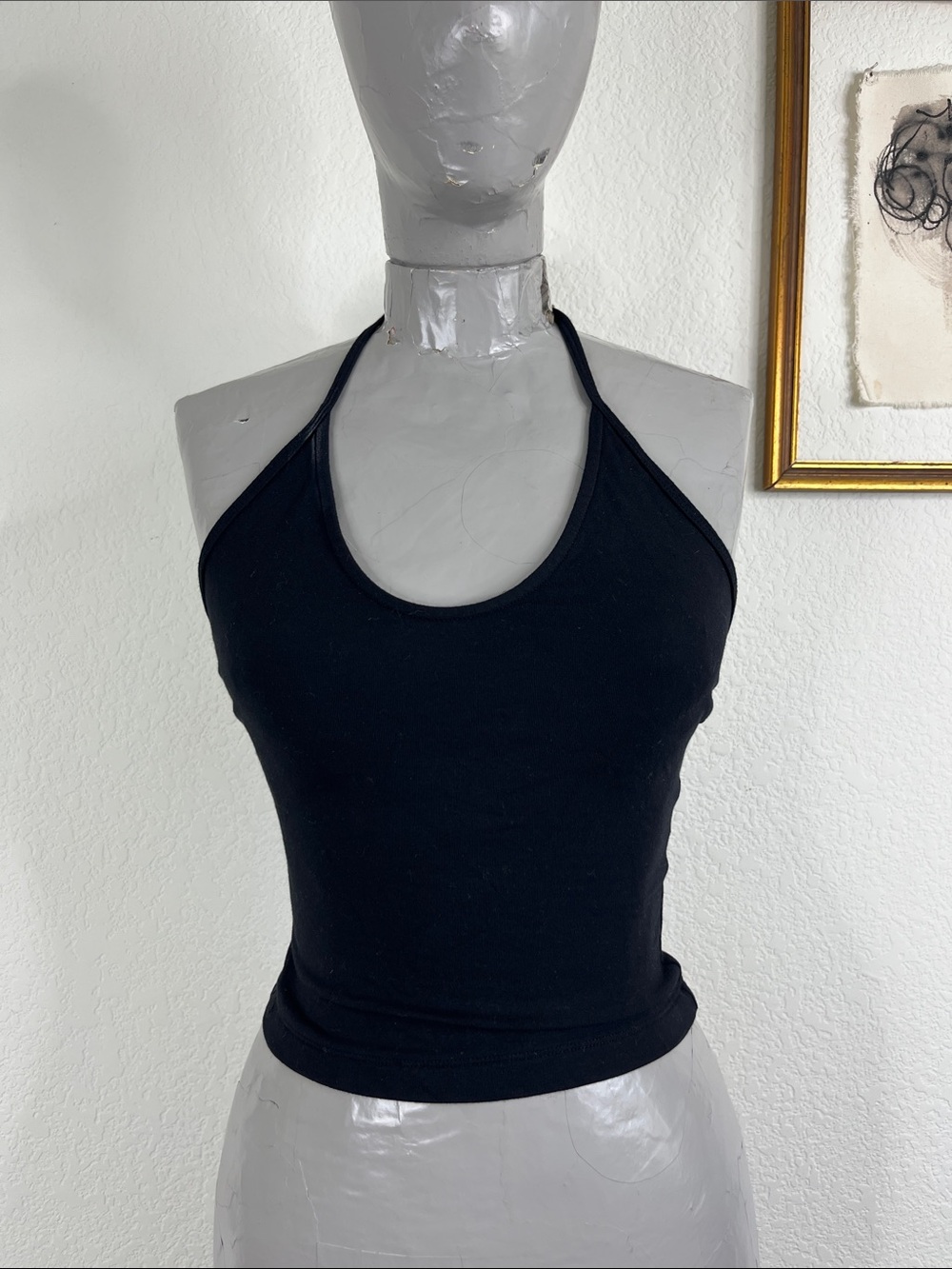 CSB Halter Tie Tank Plunge Front Cropped